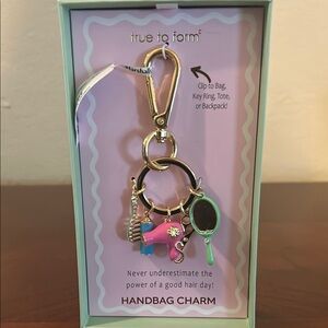 Pink and Blue Handbag Charm